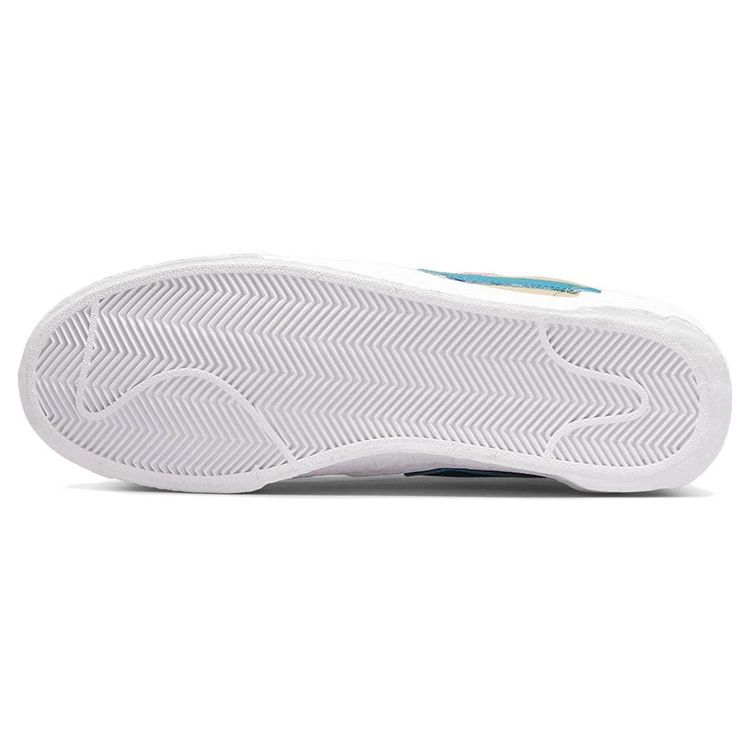 KAWS x sacai x Nike Blazer Low Reed Унисекс Кроссовки Коричневый Ярко-еловый Белый DM7901-200