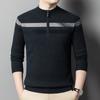 Young and Middle-aged Men's Spring and Autumn New Long-sleeved Half-zip Sweaters Slim and Handsome Bottoming Shirts Autumn and Winter Sweaters