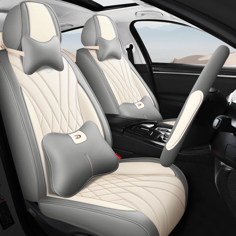 Универсальный кожаный чехол на сиденье автомобиля, всесезонный, дышащий, износостойкий