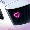 Yousheng Светодиодная неоновая лампа в форме сердца на солнечной батарее для окна автомобиля, беспроводная автоматическая атмосферная лампа, 5 режимов, украшение салона автомобиля с присосками