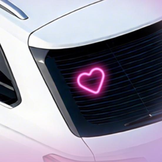Yousheng Светодиодная неоновая лампа в форме сердца на солнечной батарее для окна автомобиля, беспроводная автоматическая атмосферная лампа, 5 режимов, украшение салона автомобиля с присосками