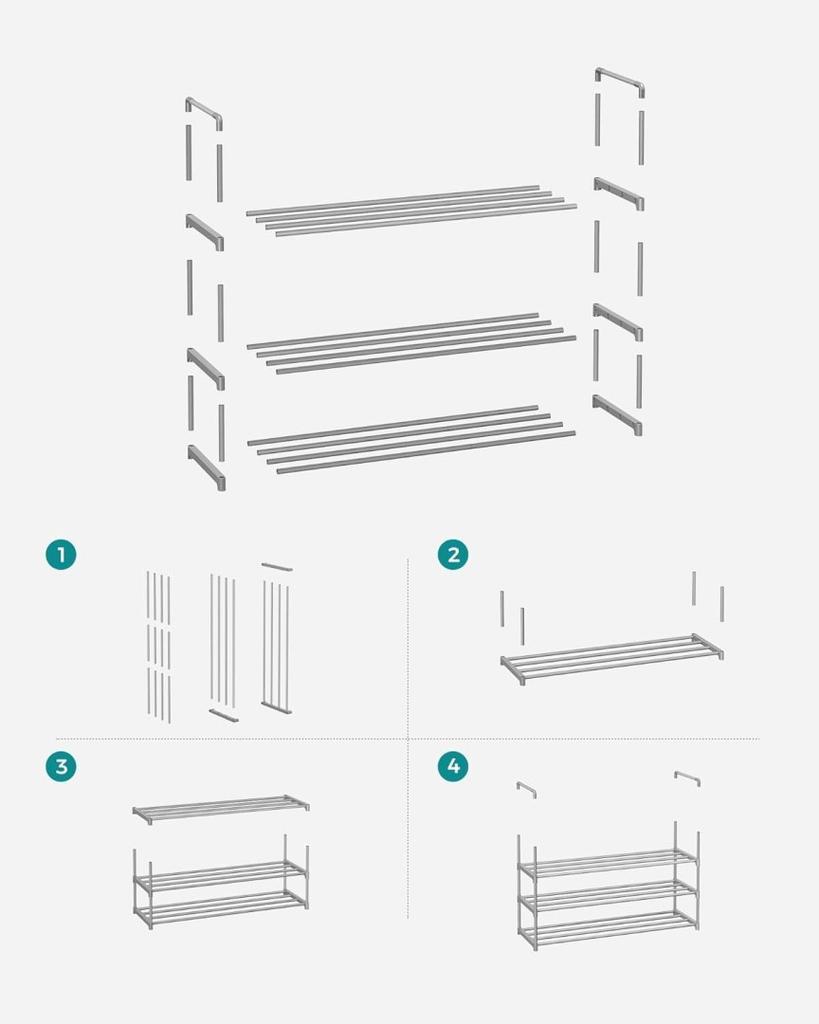 3-ярусные полки для обуви Металлические подставки для обуви 12-15 пар обуви, стеллаж с возможностью штабелирования, для гостиной, спальни,