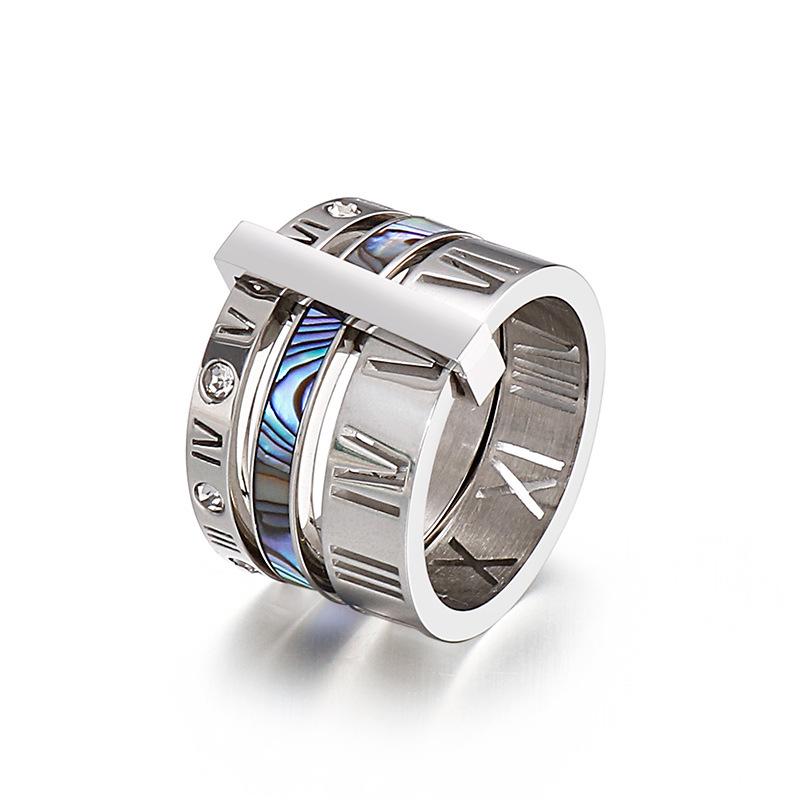 Kalen Европейский и Американский Стильный Многокольцевой из Нержавеющей Стали с Римскими Цифрами и Дизайном из Ракушек