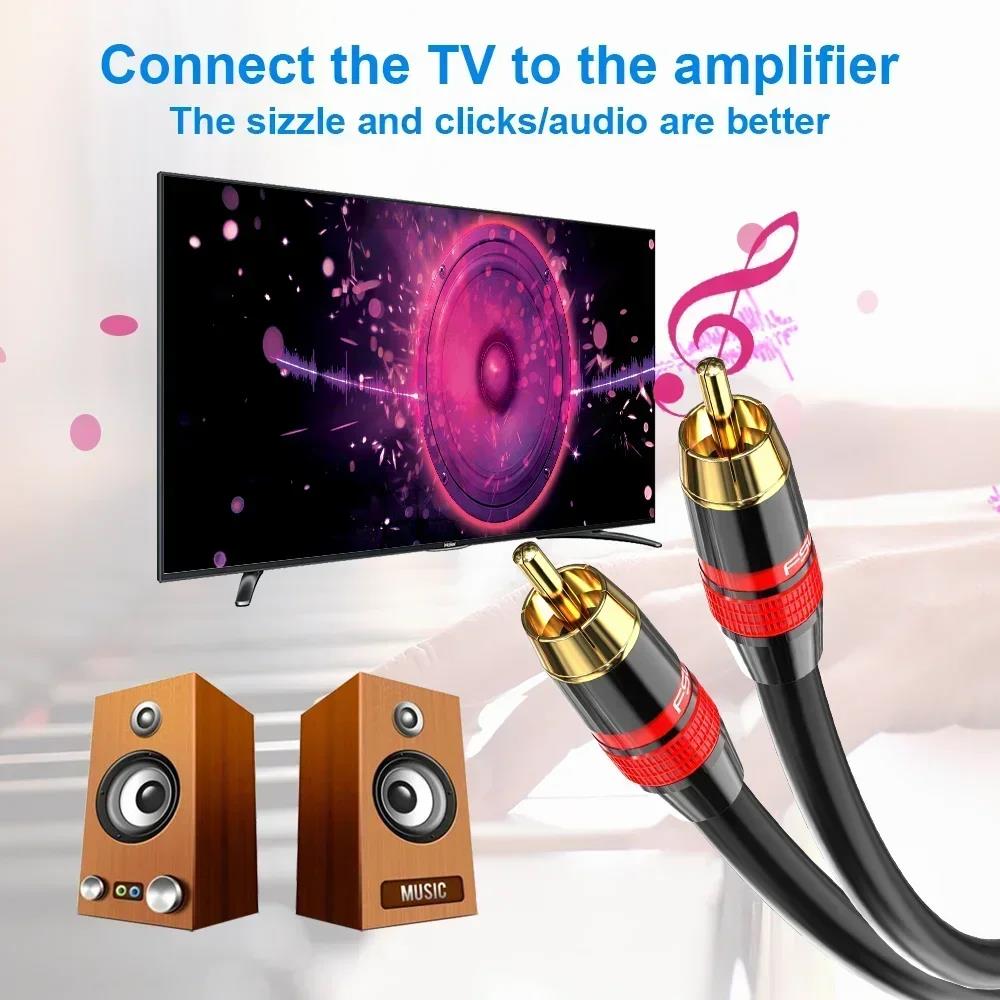 Коаксиальный цифровой аудио кабель RAC SPDIF RCA на RCA Кабель Аудио Видео Штекер для DVD Проектора ТВ Динамика Усилителя 0.5M 1M 2M 3M 5MХороший продукт