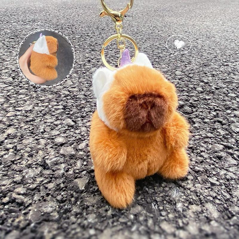 Animal Frog Headband Capybara Plush Keyring Pendant For Gift And Accessories
