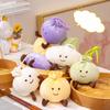 Dumpling Plush Steamed Buns Keychain Backpack Pp Cotton Stuffed Animal Gift Toy