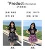 Girls' Half length Skirt Set Summer T-shirt Mesh Cake Skirt Two piece Set