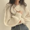 Fashion Round Neck Casual Loose Knitted Sweater Top for Women Autumn and Winter Loose Outerwear Women's Sweaters Elegant Vintage Pullover Jumper 24984