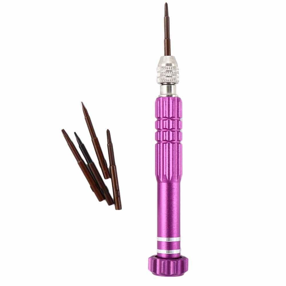 5 in 1 Precision Portable Aluminum Mini Magnetic Repair Accessory Screwdriver Set Repair Kit