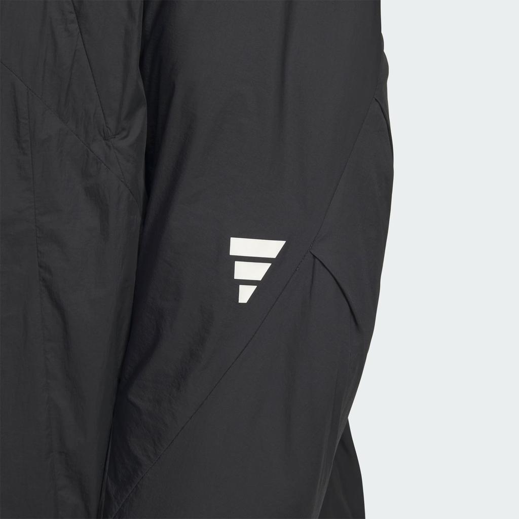 Adidas FW24 FUSTL P DJK LON водонепроницаемая длинная теплая спортивная повседневная куртка с капюшоном мужская куртка карбоново-черного цвета JM6176