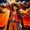 Bandai 15cm Integrated Luffy Hat Wearing Action Doll Statue Anime Character PVC Model Doll Series Toy Gift for Children