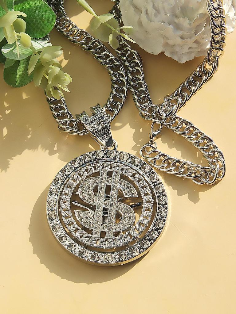 Her Lab Ювелирные изделия| Изысканное бриллиантовое колье, кубинское колье с вращающимися деньгами, упаковка шкатулки для драгоценностей.