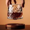 Rotating Hammered Whiskey Glass Set