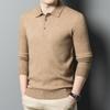 Men'S Knitted Polo Shirt, Warm Long Sleeved Sweater, Comfortable, Casual, Multi-Color, Business, Autumn And Winter, New Style,