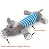 Pet Plush Sound Toy Striped Elephant Duck Pink Pig Chew Resistant Dog Toy