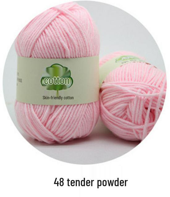 Пряжа из гребенного 5-слойного молочного хлопка для вязания и вязания крючком своими руками - Набор материалов средней толщины для шарфа и пледа