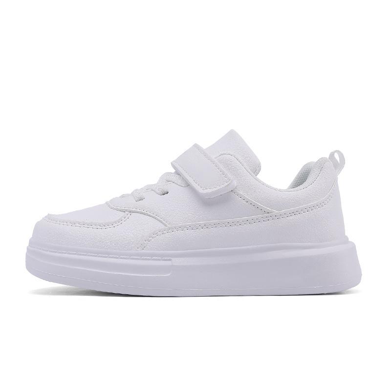 Children's Shoes Small White Shoes Spring and Autumn Children's Sports Shoes Students Velcro Casual Non-slip Platform Shoes
