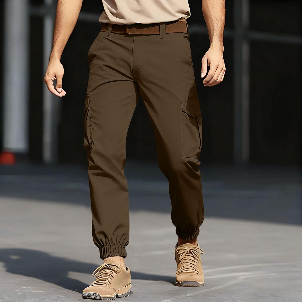 Мужские комбинезоны, брюки-карго, повседневные спортивные брюки для походов, хлопковые брюки с карманами