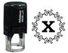 Printtoo Alphabet X Monogram Octagon Celtic Swirl Frame Self Inking Rubber Stamp Office