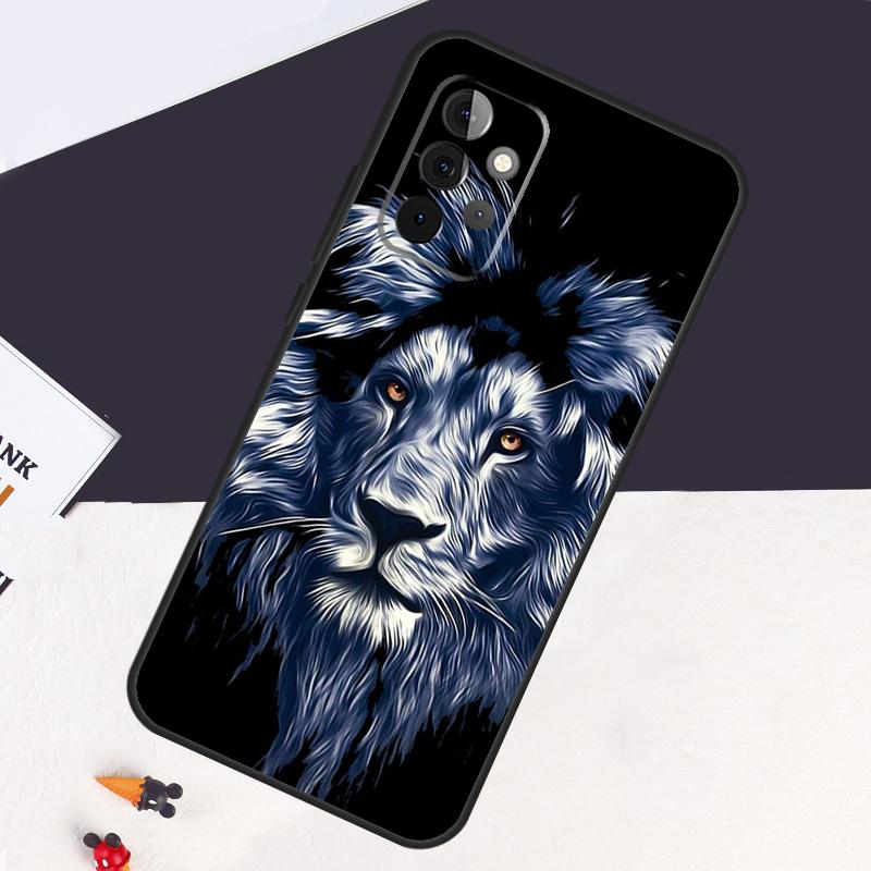 Чехол Лицо Льва Тигра Для Samsung Galaxy A05 A06 A26 A16 A56 A36 A22 A32 A52 A54 A34 A14 A55 A15 A53 A33 A35