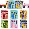 6 Pieces/package of Transportation Face Change Graffiti Stickers Cartoon Children's Racing Assembly Puzzle Stickers
