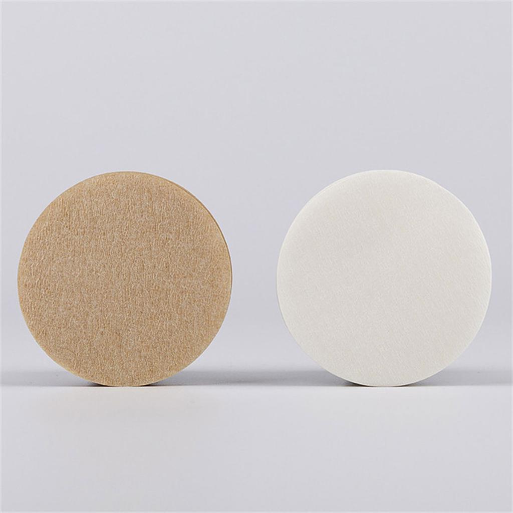 Упаковка из 100 одноразовых кофейных фильтров круглых из натуральной бумаги, фильтровальная бумага для экстракции кофе, текстура древесной массы для кофе