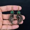 Серьги из зеленого оникса, украшения из медной проволоки 999 пробы, подарок для женщин, серьги ручной работы, украшения из драгоценных камней