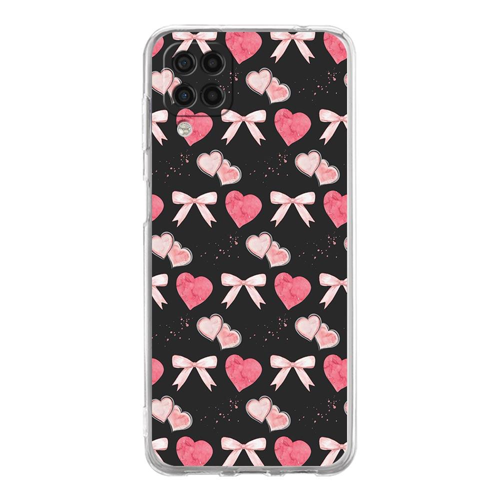 Чехол для телефона Samsung Galaxy A13 A33 A35 A55 A73 A53 A23 A51 A71 A21S A31 A41 A05s A03S A15 A25 5G Cover Милый Розовый Сердечко Бантик