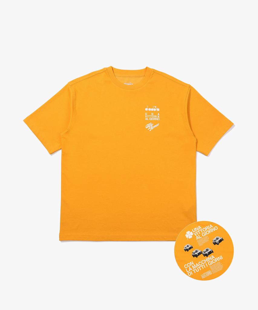 diadora Alfa Romeo Car Race Short Sleeve T-Shirt Orange