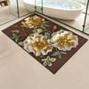 3D Цветочный коврик для ванной из диатомовой земли, абсорбирующий напольный коврик, нескользящий, реалистичный цветочный коврик для ванной, для душа, кухни, прихожей