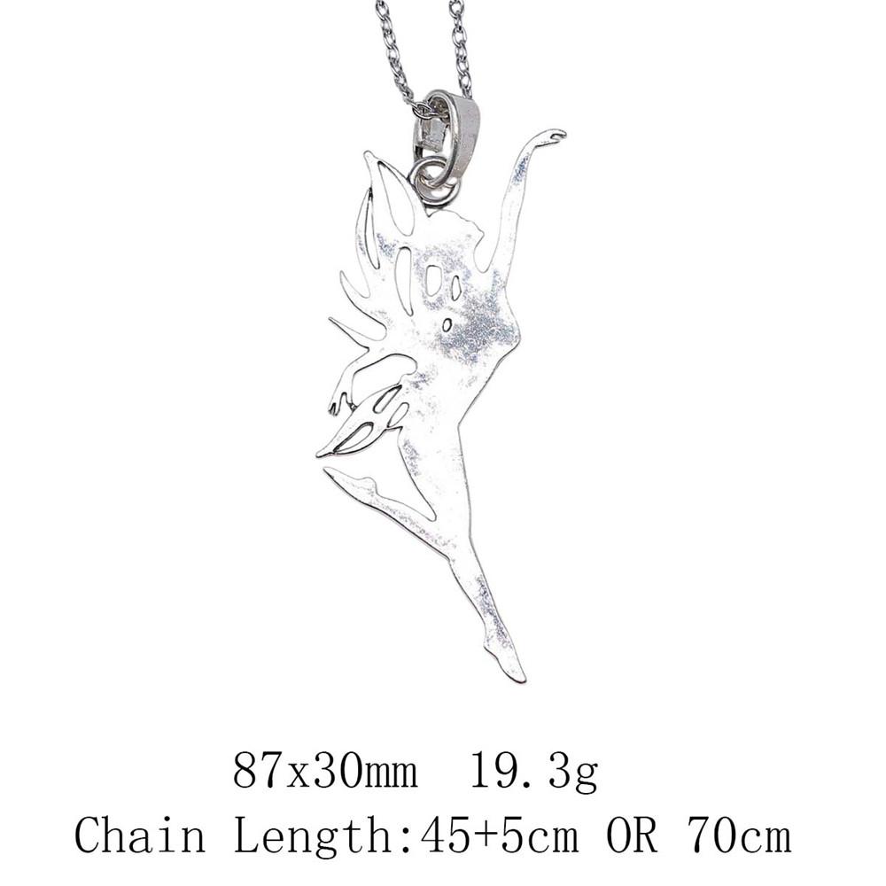 Valentine's Day Vintage Necklace Angel Wings 45cm Or 70cm Long Chain Necklace Women's Bags Choker Necklace