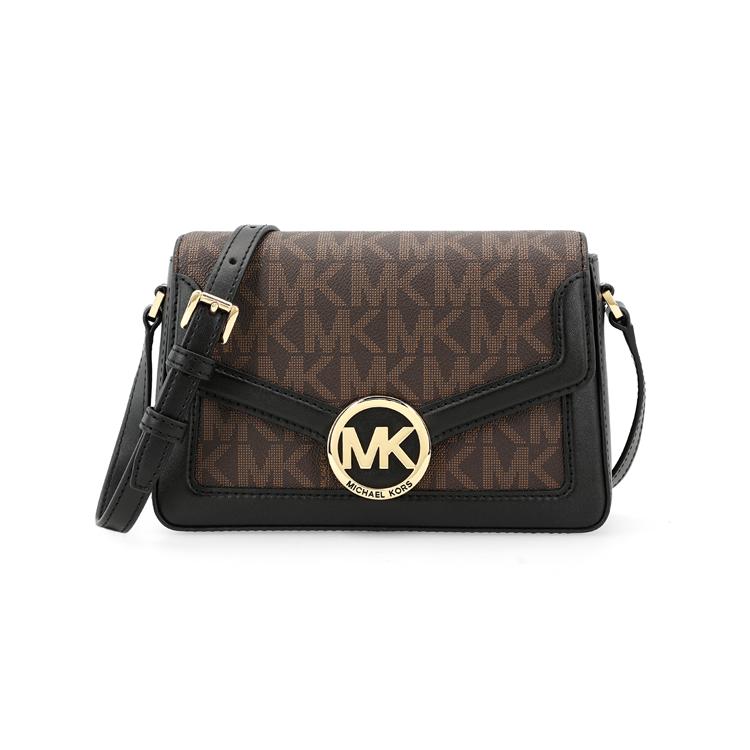 New MICHAEL KORS Jessie Cow Leather Crossbody Bag Shoulder Bag Women's Brown/Black 38T1CI6C1B-292