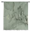 Grass Green Marble Tulle Curtains For Living Room Sheer Curtain For Bedroom Window Blinds Voile Curtains
