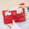 Short Wallet Women's Clip Change Bag Retro Multi-functional Folding Wallet Card Bag Women
