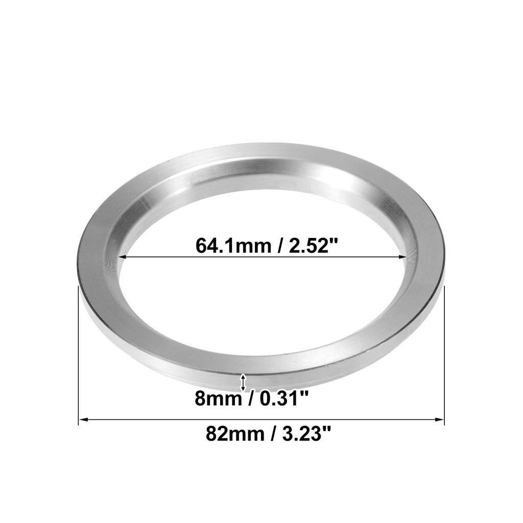 X AUTOHAUX Комплект из 4 шт. Внешний диаметр 82 мм на Внутренний диаметр 64,1 мм Алюминиевый сплав Автомобильное центровочное кольцо ступицы Колесо Босс Центровочная проставка