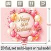 Party Backdrop 60Th Birthday Flat Designed Serves Photos Made Styling Embellishments Adornments Event Backdrop Decoration Birthday Party Decor