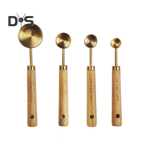 4 шт., набор мерных ложек без заусенцев, многоразовые прочные мерные ложки, весы, инструмент для бармена для кофе