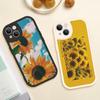 Чехол для телефона iPhone Sunflower для iPhone 13 12 11 14 Pro MAX MiNi 7 8 14 Plus XS XR 13 Pro Flower Lambskin Защитные чехлы