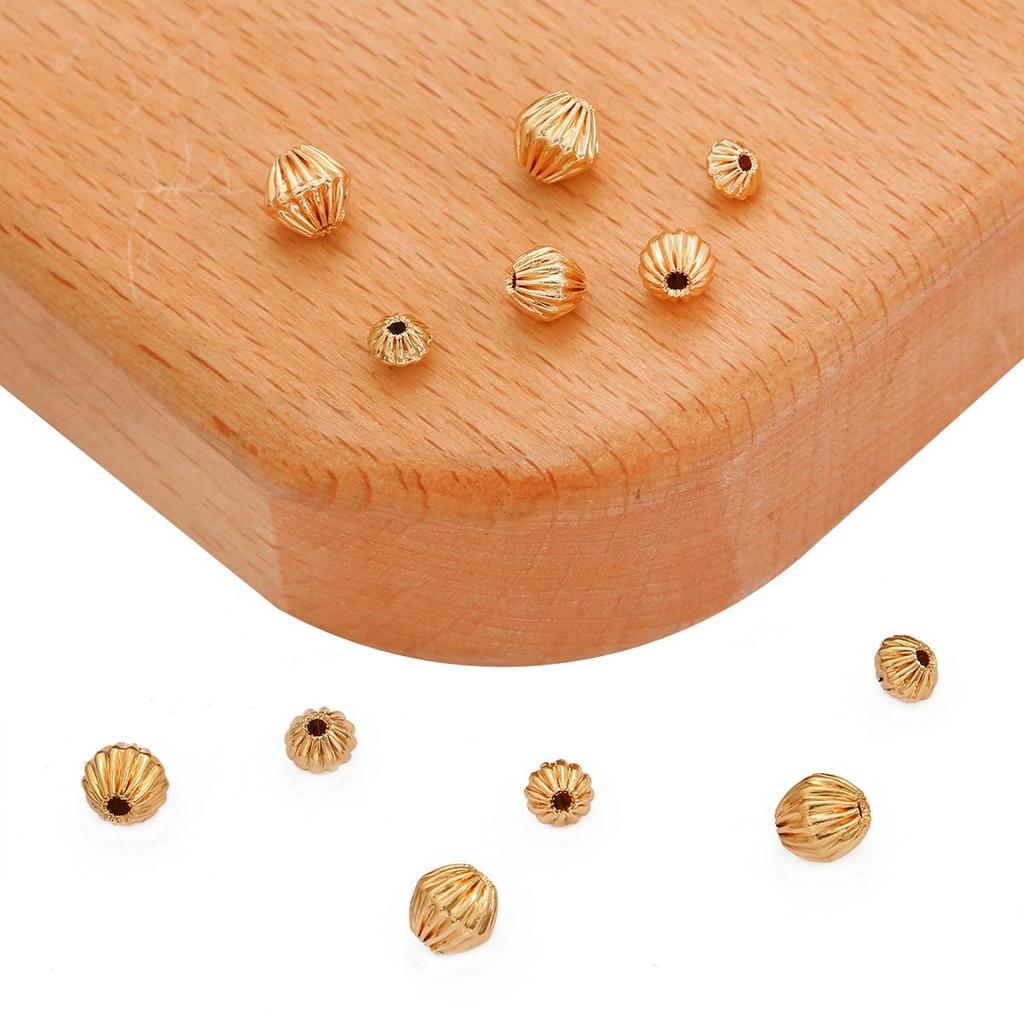 10Pcs Copper Plated Beads DIY Jewelry Making Supplies Components Accessories