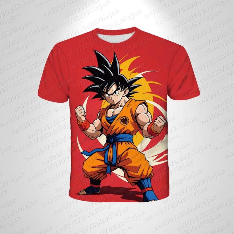 Японское аниме Dragon Ball Z 3D-печать Милый Кид Гоку Сидит Везде на Небе Футболка Модная для Детей и Взрослых