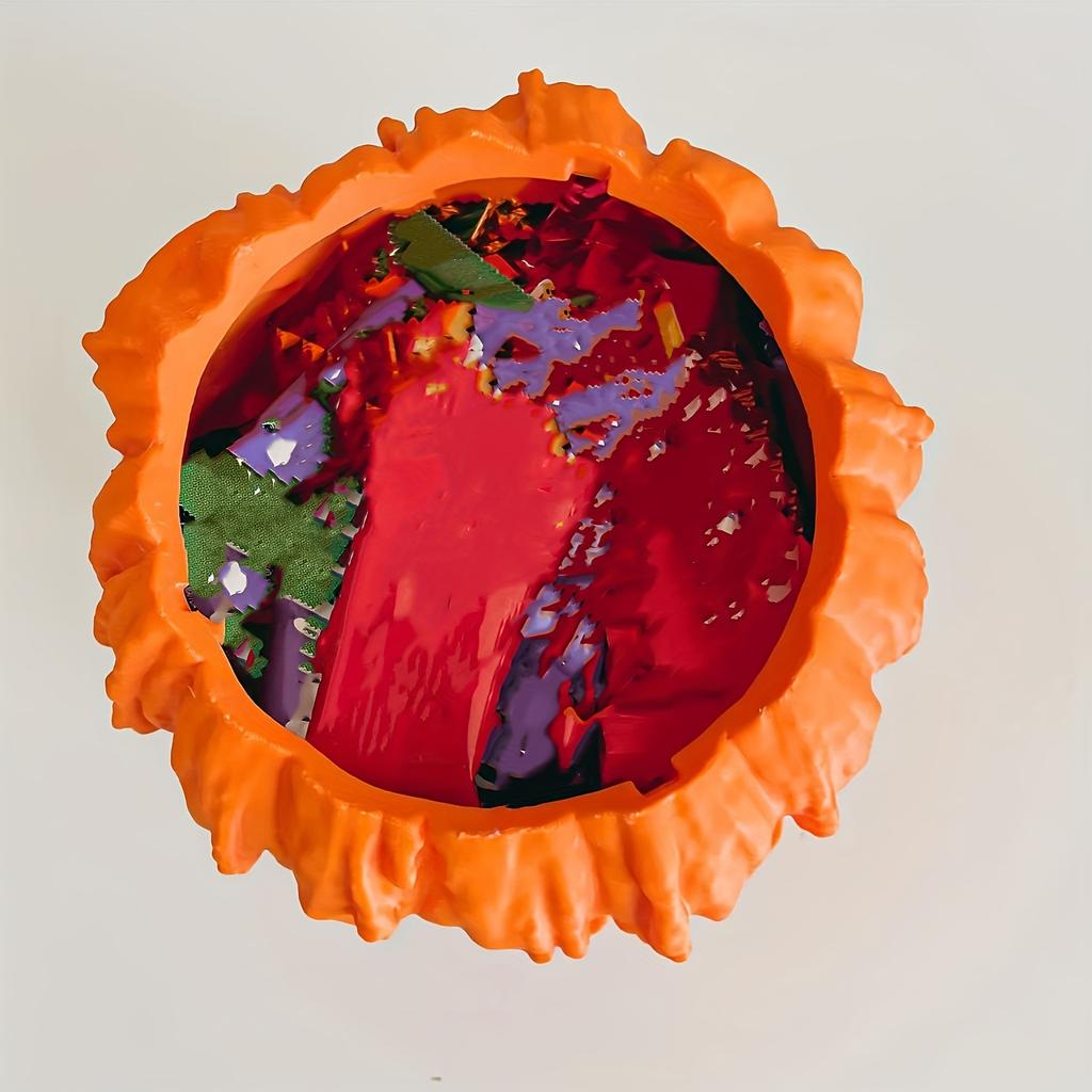 Halloween Melting Skull Pumpkin Bowl - Resin Candy Dish and Table Decor