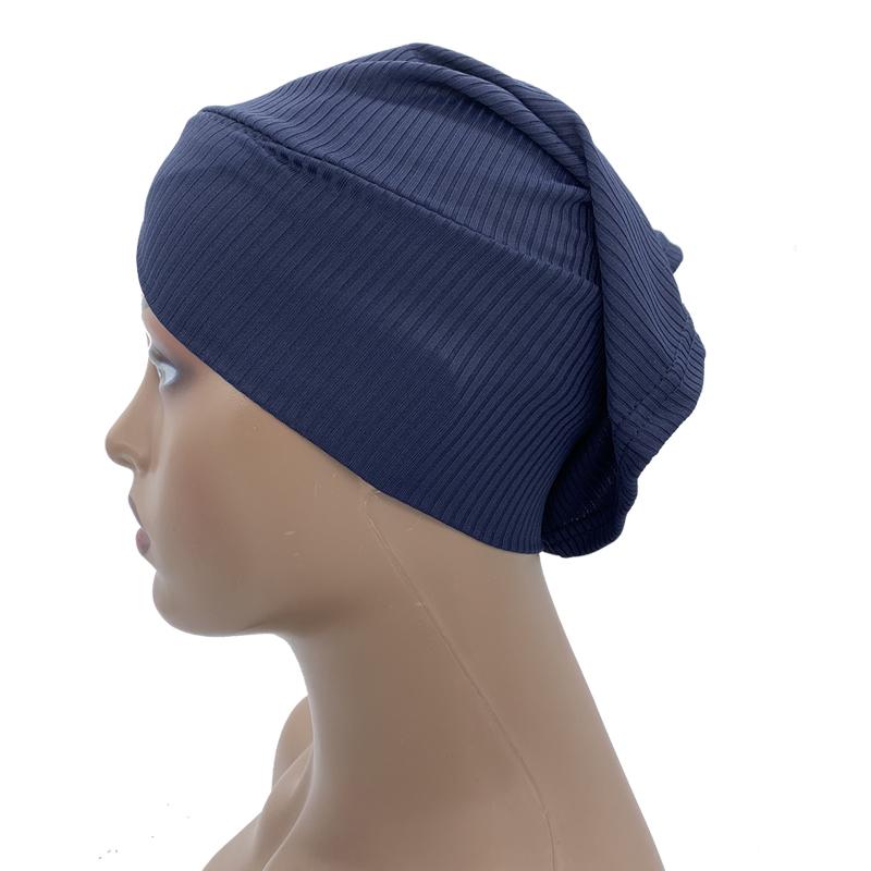 Ribbed Cross Front Under Scarves Muslim Inner Hijab Cap