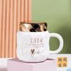 Crown Mirror Mug Ceramic Fashion Decoration Creative Personality with Lid High Appearance Cute Student Female Water Cup