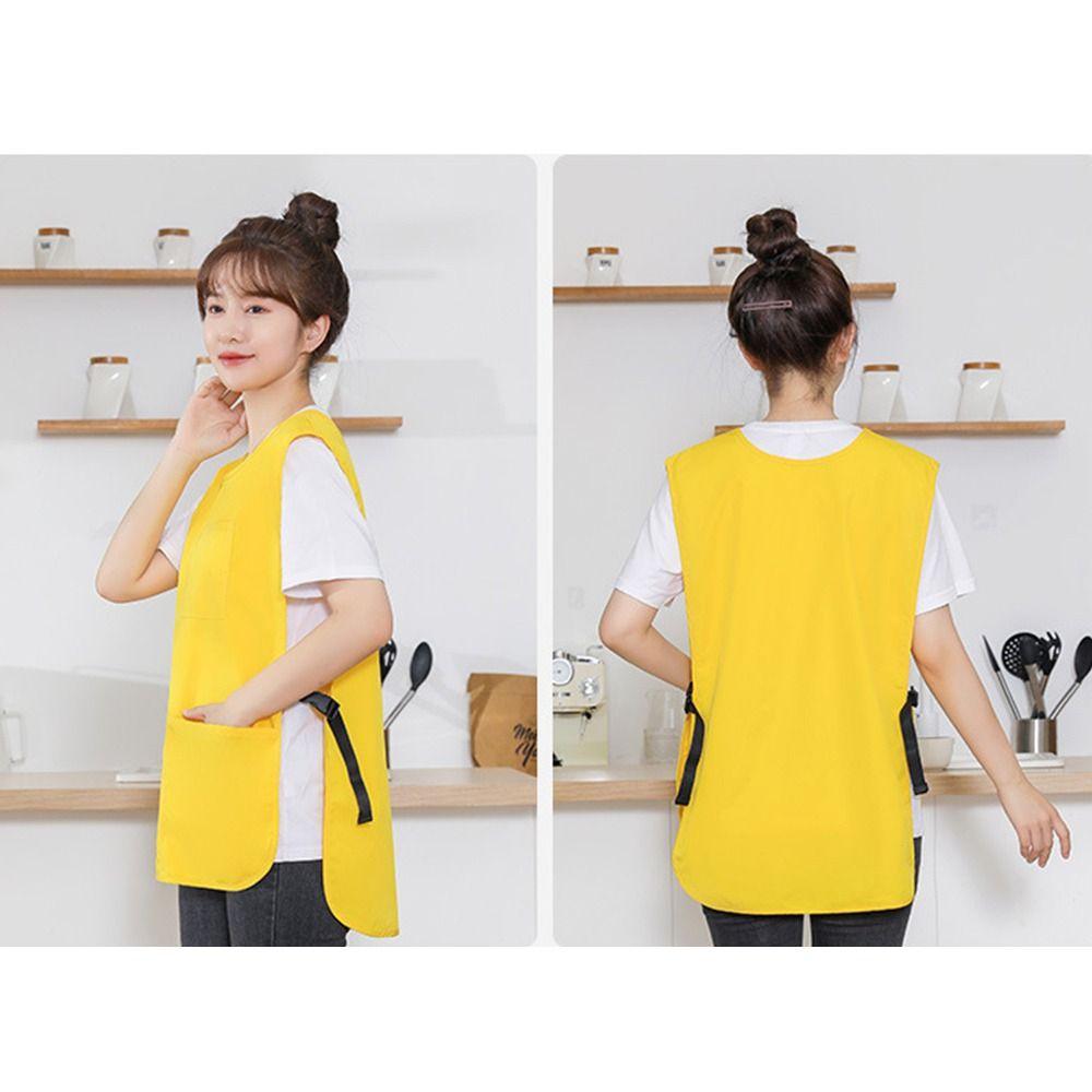 Waterproof Stain-Resistant Apron Nylon Vest Style Breathable Sleeved Apron Multipurpose Clothing Accessories