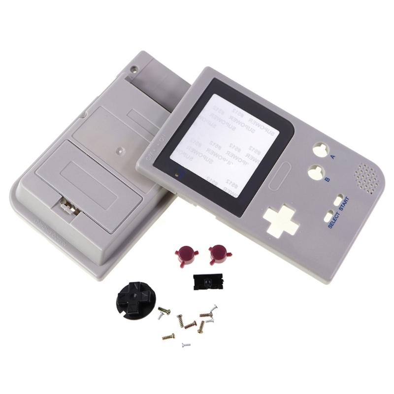 Game Console Housing Cover Replacement for GBP Full Shell Cases with Rubber Pads Buttons Screws Kit Gaming Accessories