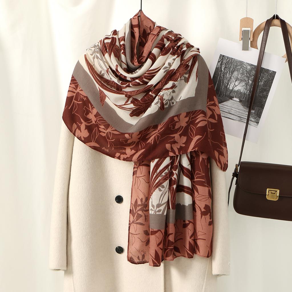 New Ombre Printed Cotton Rayon Hijab Scarf Women Muslim Long Shawls Islamic Headscarf Wraps Headband Eid Veils Foulard 178*85cm