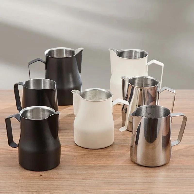 350/480/600 мл мерный кувшин для молока из нержавеющей стали чашки-цветы для эспрессо кофе чашка для латте капучино кувшины для бариста