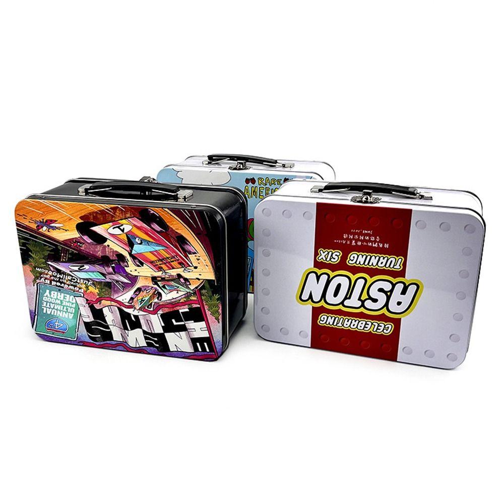 White Black Silver Handheld Iron Box Rectangle Lunch Box Candy Box  Tea Candy Cookies Cake Biscuits