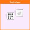 Chic This Girl Can Brooch Pin Modern Alloy Enamel Badge Perfect For Every Occasion