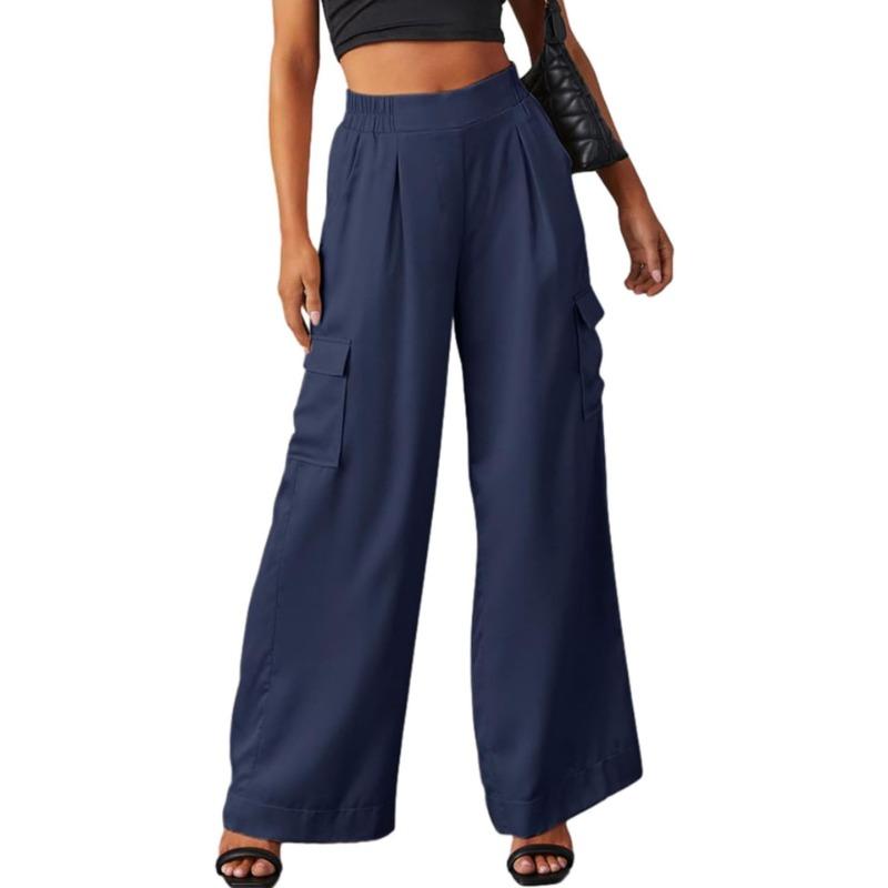 Women's New Summer New Casual Trousers High Waisted Wide Leg Work Trousers Trousers